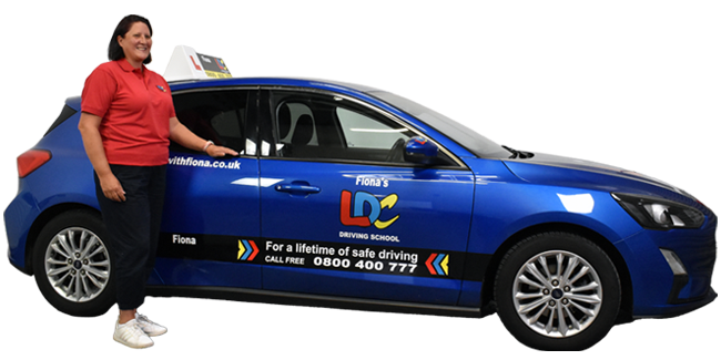 Fiona McDermid's driving school car